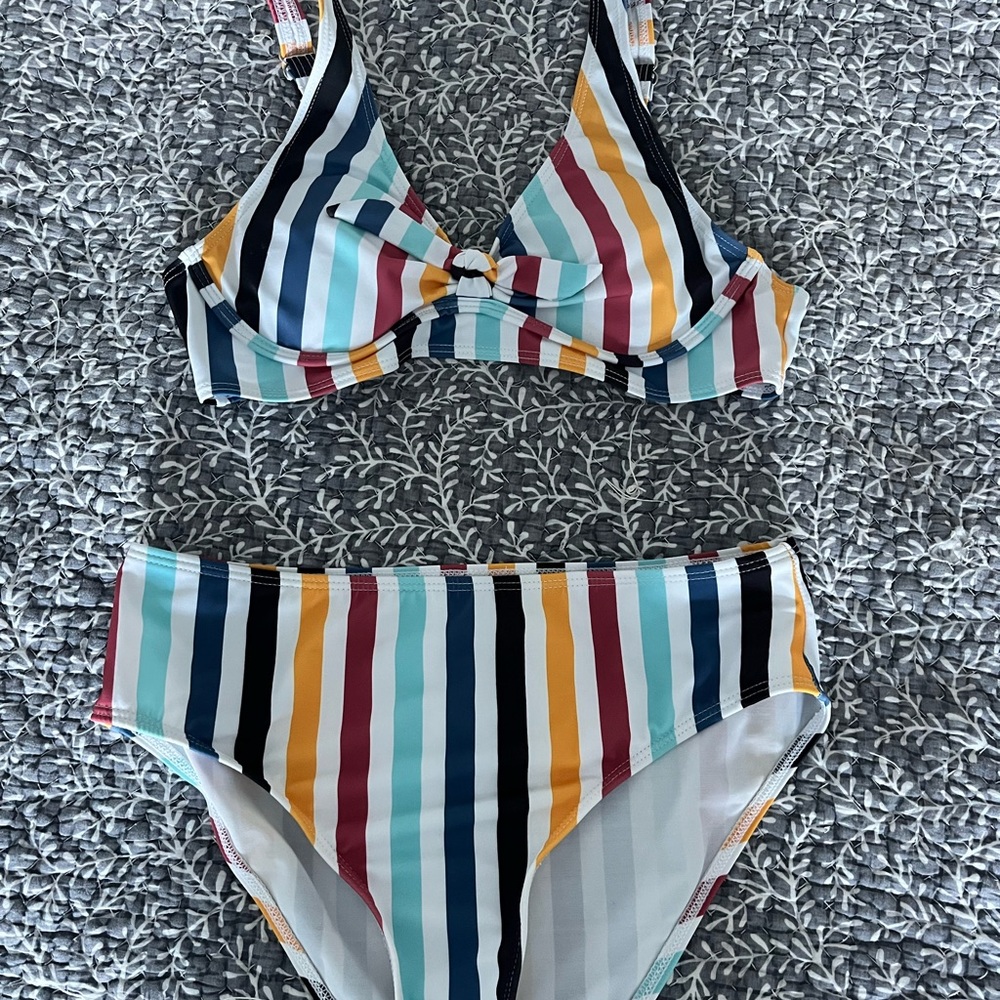 Striped Ladies Swim Set